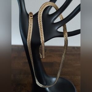Vintage Goldplated Serpentine Necklace 29"